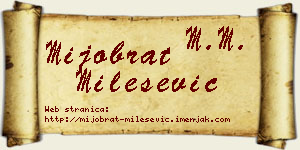 Mijobrat Milešević vizit kartica